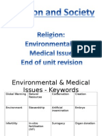 environmental and medical issues revision activity