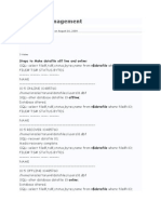 Datafile Management: Steps To Make Datafile Off Line and Online