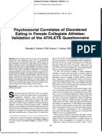Psychosocial Correlates of Disordered Eating