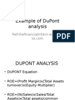 Example of Dupont Analysis: Ref:Thefinancialintern - Wordpre