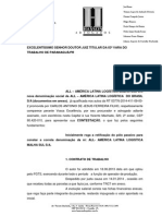 Contestação de demissão por justa causa na 03a Vara do Trabalho de Paranaguá