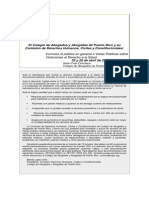 Vista Publica Sobre Derecho A Salud, Colegio de Abogados y Abogadas de Puerto Rico