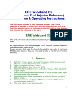 EFIE Wideband O2 (Electronic Fuel Injector Enhancer) Installation & Operating Instructions