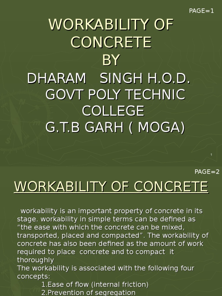 Understanding Concrete Workability Factors | PDF | Porosity | Concrete