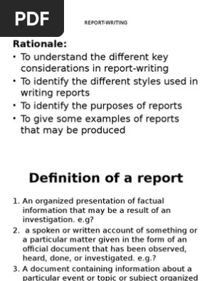 Report Writing