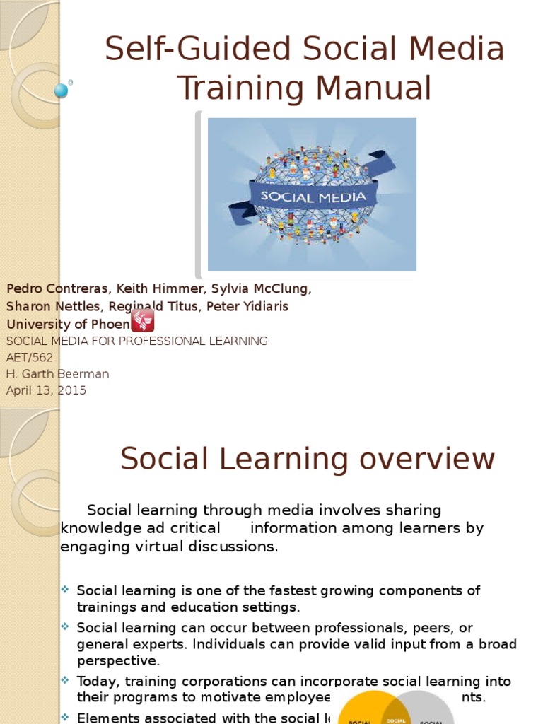 Social Media Training Manual | PDF | Social Media | Popular Culture ...