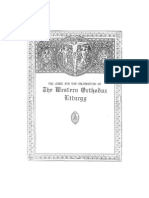 The Order For The Celebration of The Restored Western Orthodox Liturgy