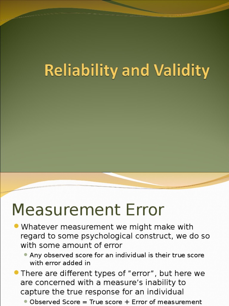 what is validity and reliability in education