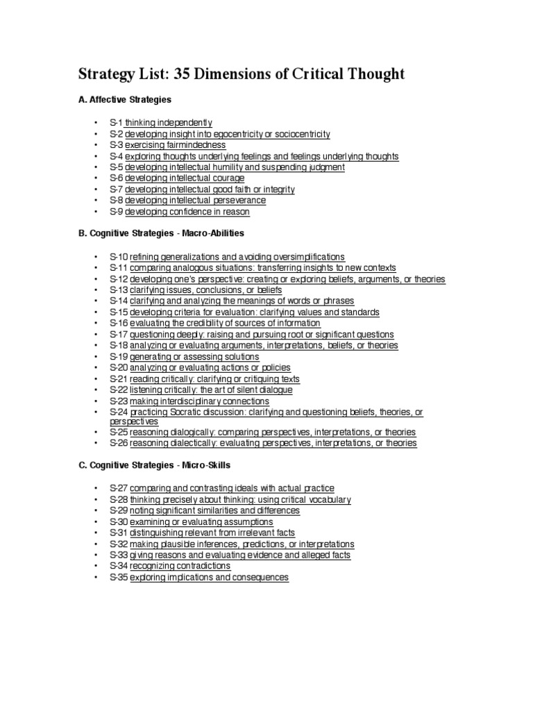 Three dimensions of critical thinking image