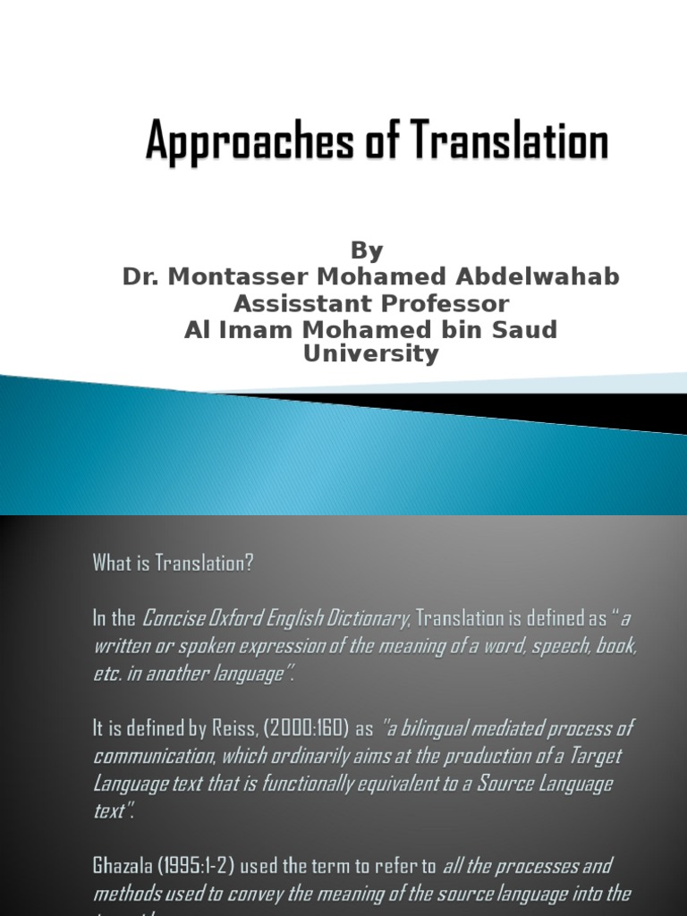 Translation Approaches Explained | PDF | Idiom | Translations