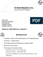 WESCO Distribution Inc. National Account Program Summary