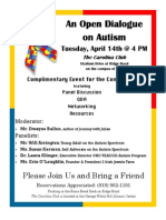 Open Dialogue on Autism 2015 Invitation