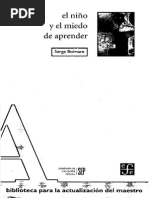 El Niño y El Miedo de Aprender