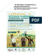 Programa Completo de Las Jornadas de Estudios Campesinos