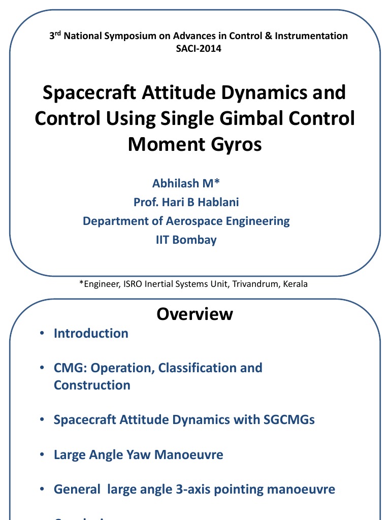 Spacecraft Control with Gimbal Gyros | PDF | Attitude Control ...