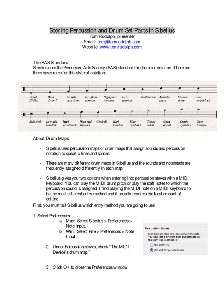 Drum Set Notation Sibelius Doc Drum Set Notation Sibelius PDF