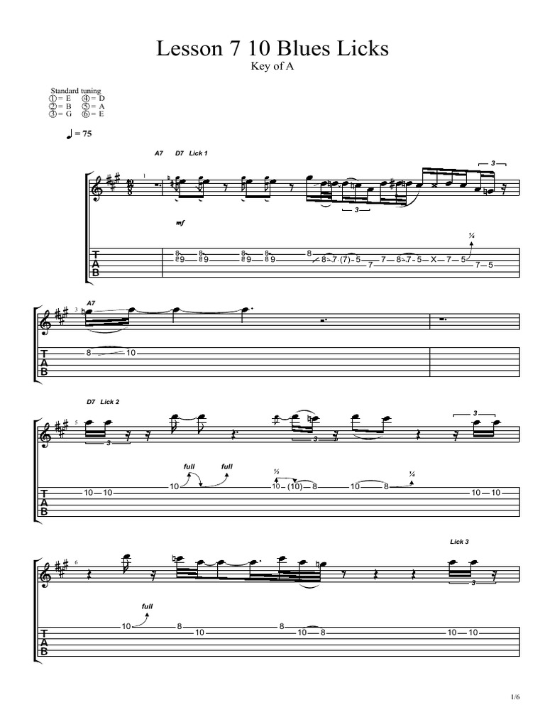 10 Blues Licks PDF