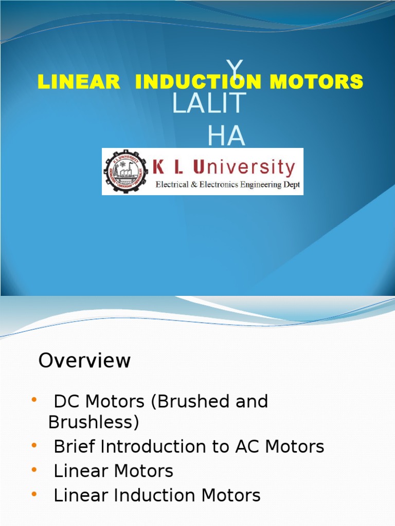 LINEAR INDUCTION MOTOR 6981660.ppsx | PDF | Electric Motor ...