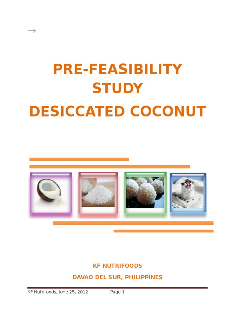Prefeasibility Study On Desiccated Coconuts PDF Coconut Profit