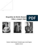 Biografías de Benito Mussolini