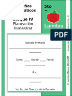 5to Grado - Bloque 4 - Desafíos Matemáticos