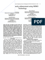 Signal processing and channel capacity enhancement using MIMO Technology