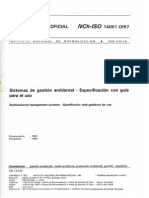 NCh Sistema de Gestión Ambiental ISO14001