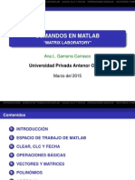 Comandos en Matlab