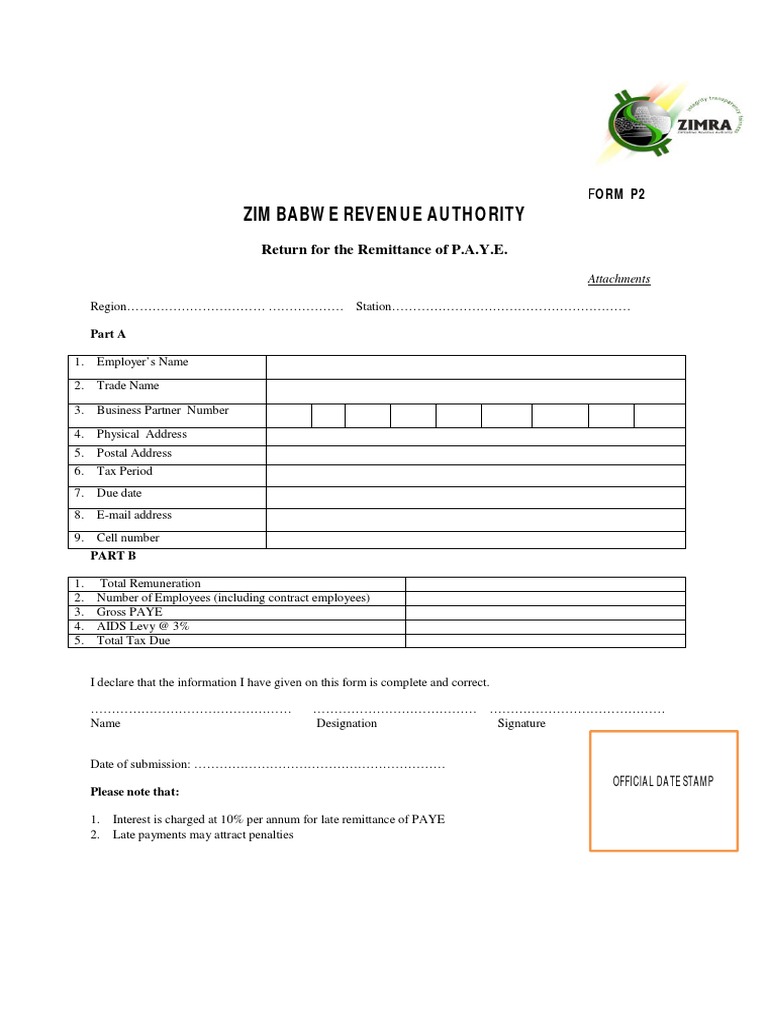 PAYE Return Form P2 Overview | PDF