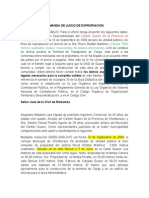 Demanda de Juicio de Expropiacion