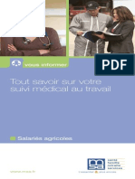 MSA - Dépliant - Tout Savoir Sur Votre Suivi Médical Au Travail PDF