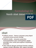 Farmakologi D3, Nasib Obat, Manfaat Obat