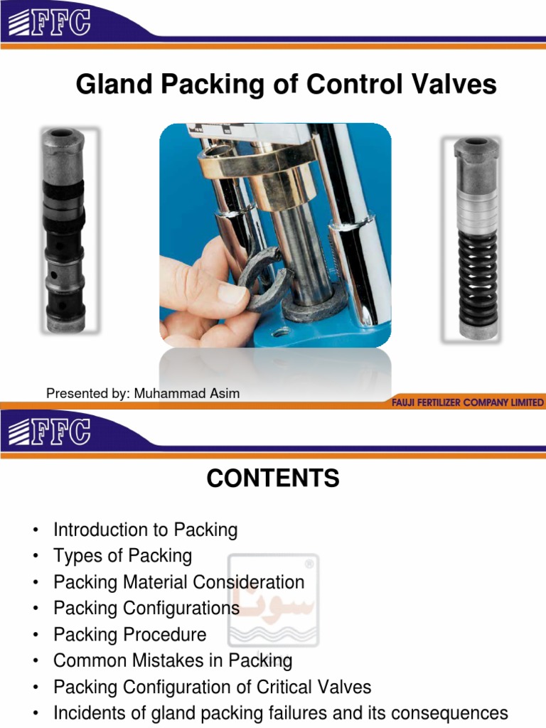 Gland Packing Techniques for Control Valves | PDF | Extrusion | Valve