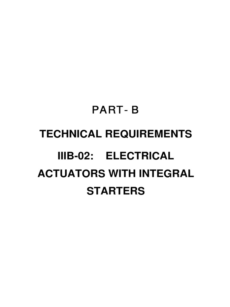Electrical Actuators With Integral Starters PDF Switch Relay