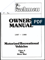 Coachman Motor Home Manual 1987-1988