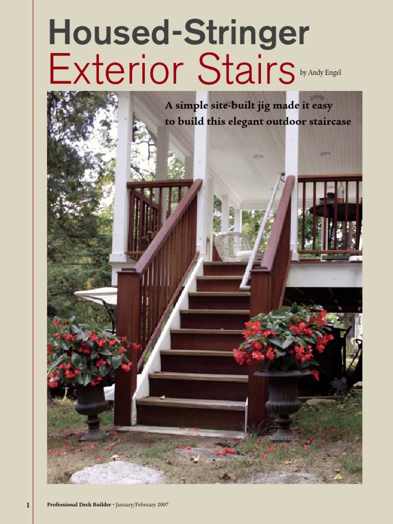 Housed-Stringer Stair Building Guide | PDF | Stairs | Screw