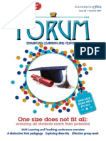 One size does not fit all - UoY Forum 38, Summer 2015