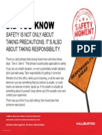 Did You Know: Safety Is Not Only About Taking Precautions, It'S Also About Taking Responsibility