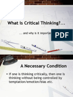 What Is Critical Thinking?... : ... and Why Is It Important?