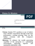 Vision & Mission: Aastha Chopra E1 07024401712