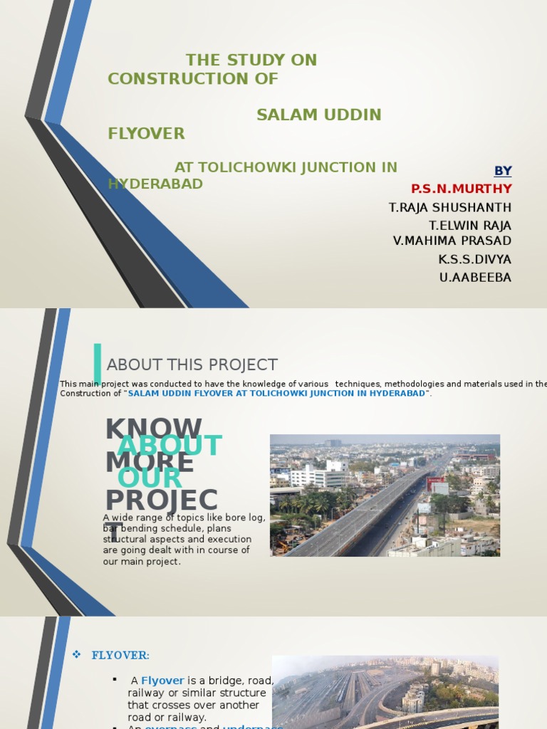 Flyover Ppt For Final Year Project Jntuk Pdf Lane Traffic