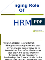 Changing Role of HRM