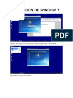 Instalacion de Window 7
