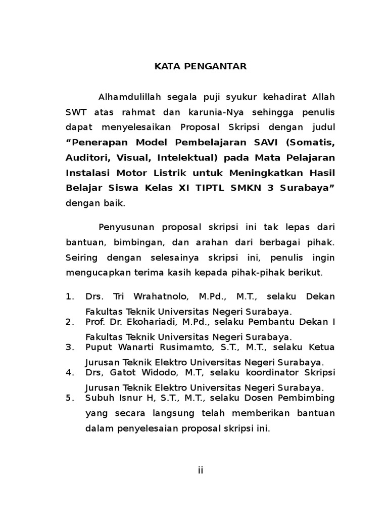 Kata Pengantar Skripsi