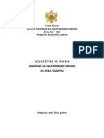 Izvjestaj Agencije Za Elek Medije Annual Report - ME - 2012