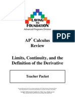 Review 1 - Limits - Continuity (Pcalc+ To AP Calc)