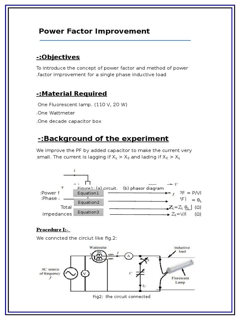 Power Factor Improvement Techniques | PDF | Teaching Methods ...