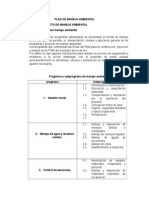 Plan de Manejo Ambiental Programa