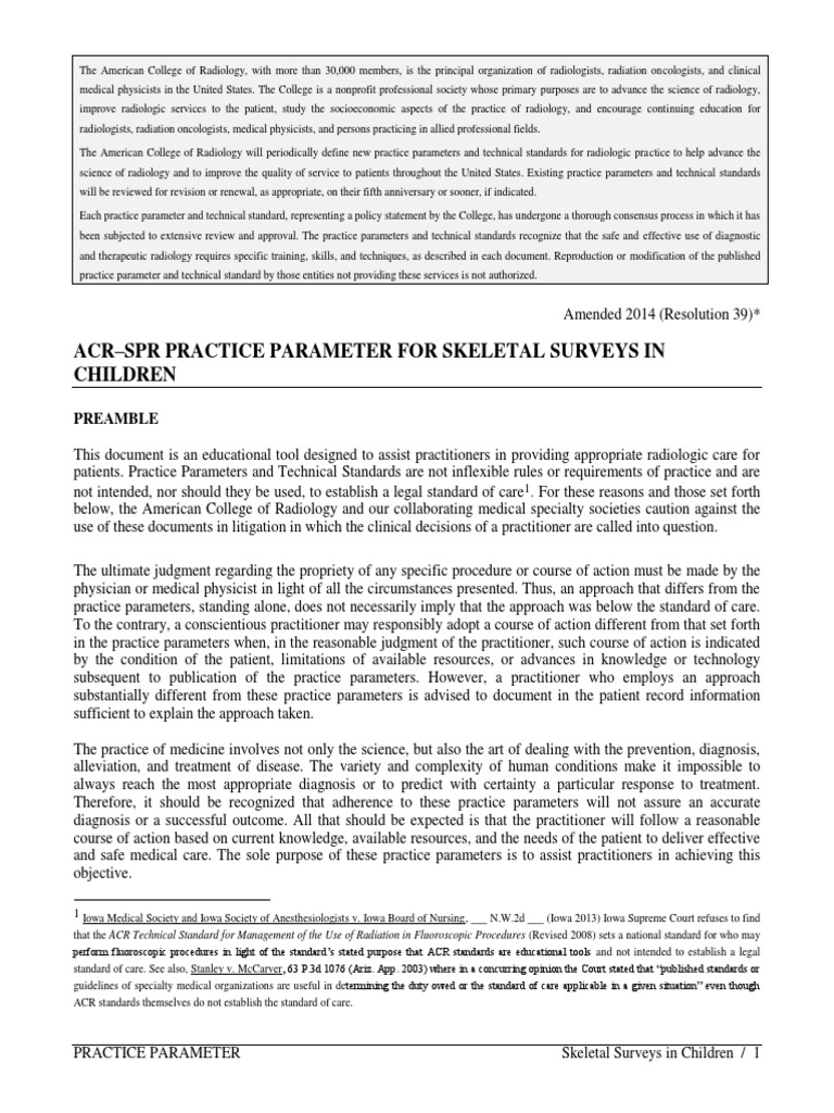 Skeletal Surveys Medical Imaging Radiology