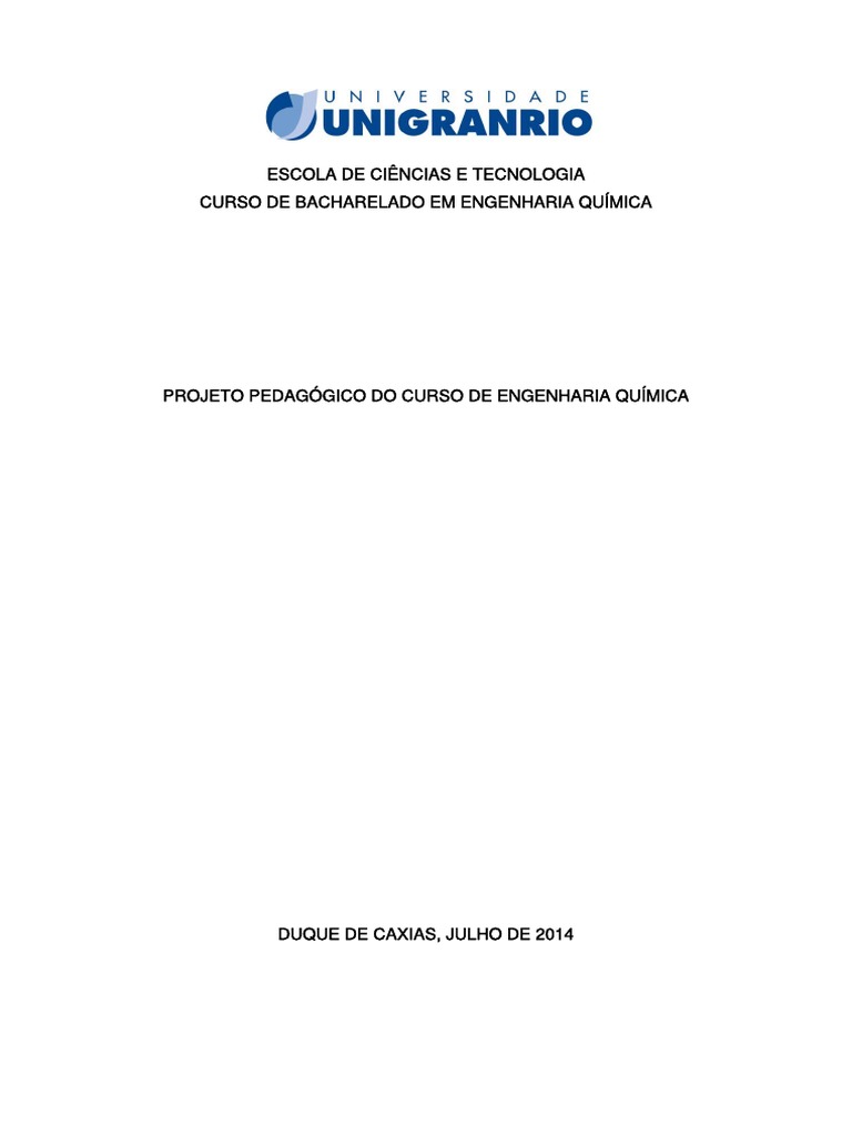 PDF) CURSO DE QUÍMICA, LICENCIATURA campus DUQUE DE CAXIAS